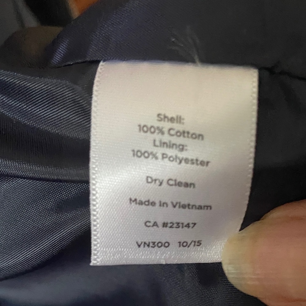 Talbots Navy Textured Cropped Jacket - Picture 3 of 4